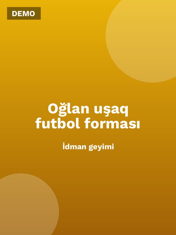 Oğlan uşaq futbol forması