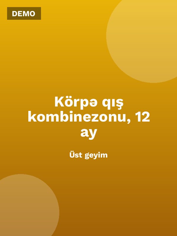 Körpə qış kombinezonu, 12 ay