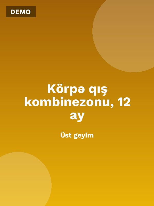 Körpə qış kombinezonu, 12 ay