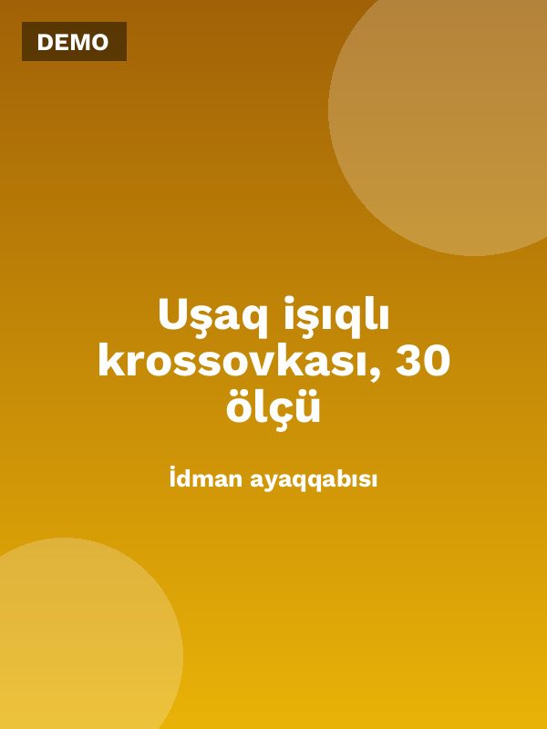 Uşaq işıqlı krossovkası, 30 ölçü