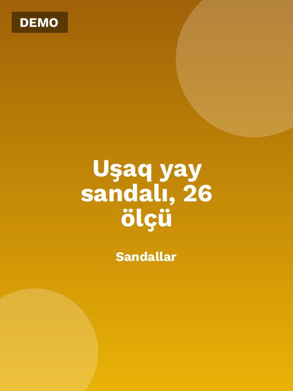 Uşaq yay sandalı, 26 ölçü