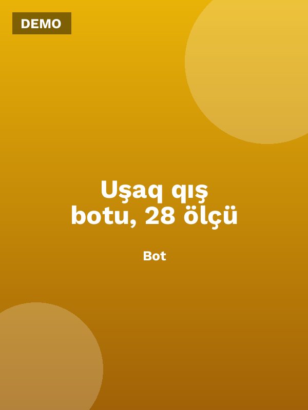 Uşaq qış botu, 28 ölçü