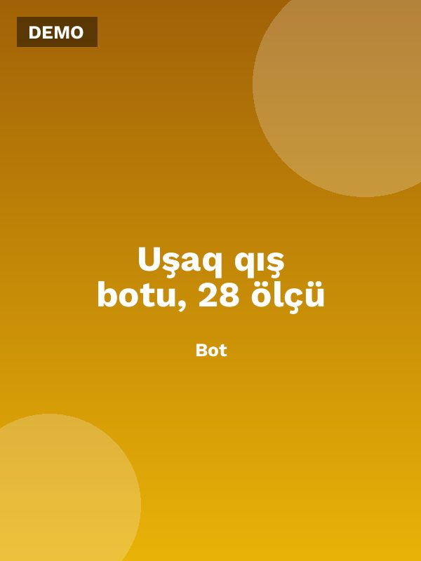 Uşaq qış botu, 28 ölçü