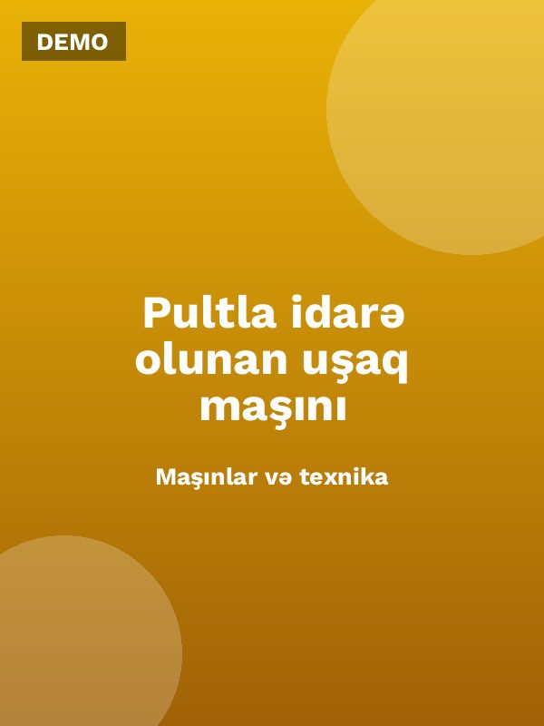 Pultla idarə olunan uşaq maşını