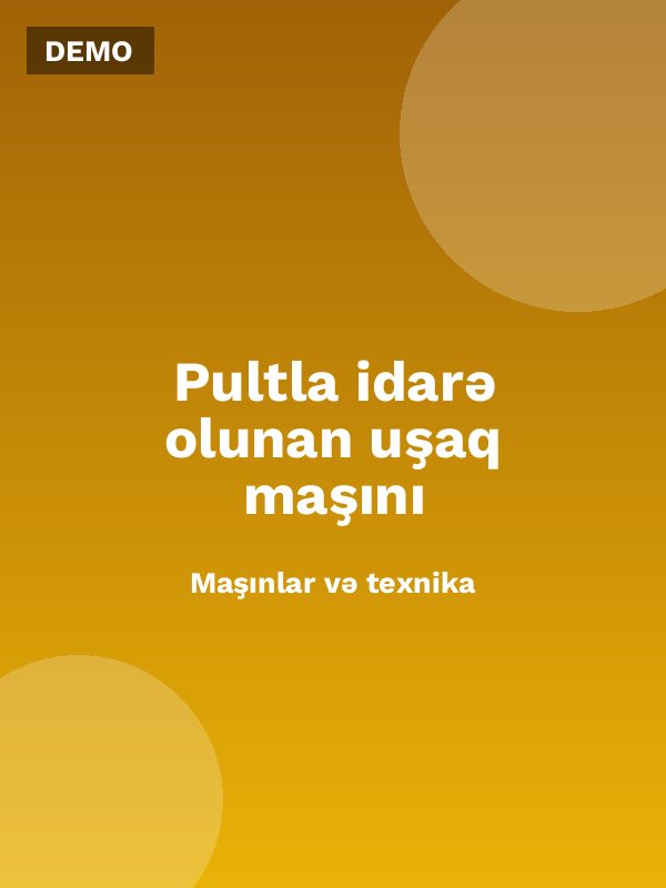 Pultla idarə olunan uşaq maşını