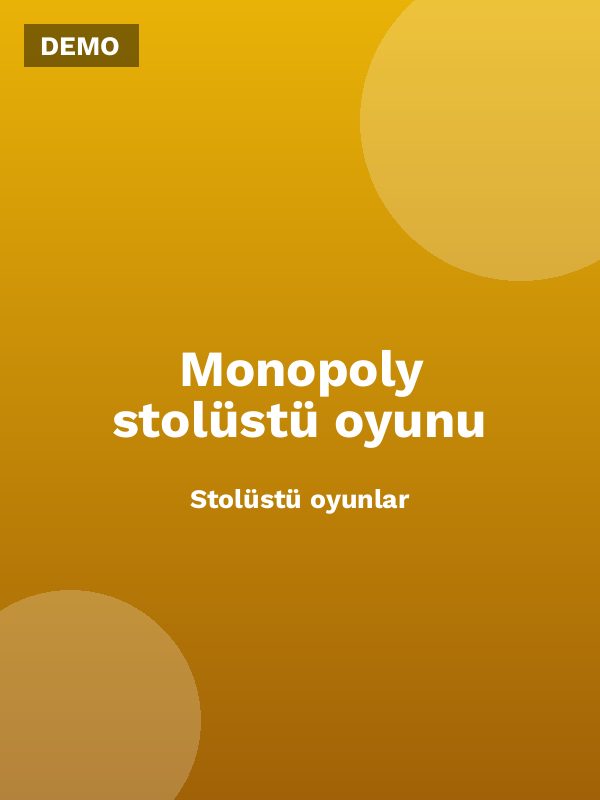 Monopoly stolüstü oyunu