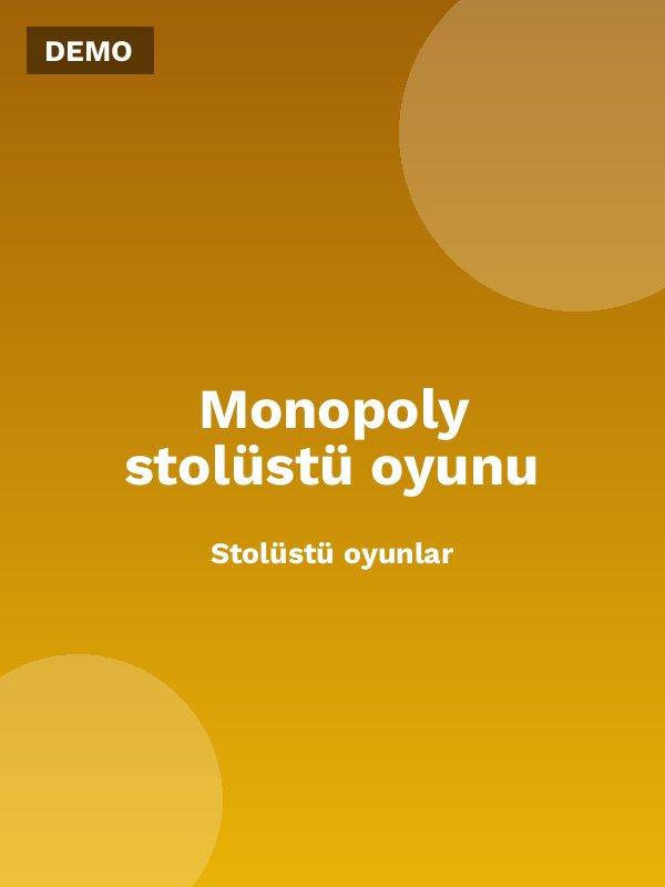 Monopoly stolüstü oyunu