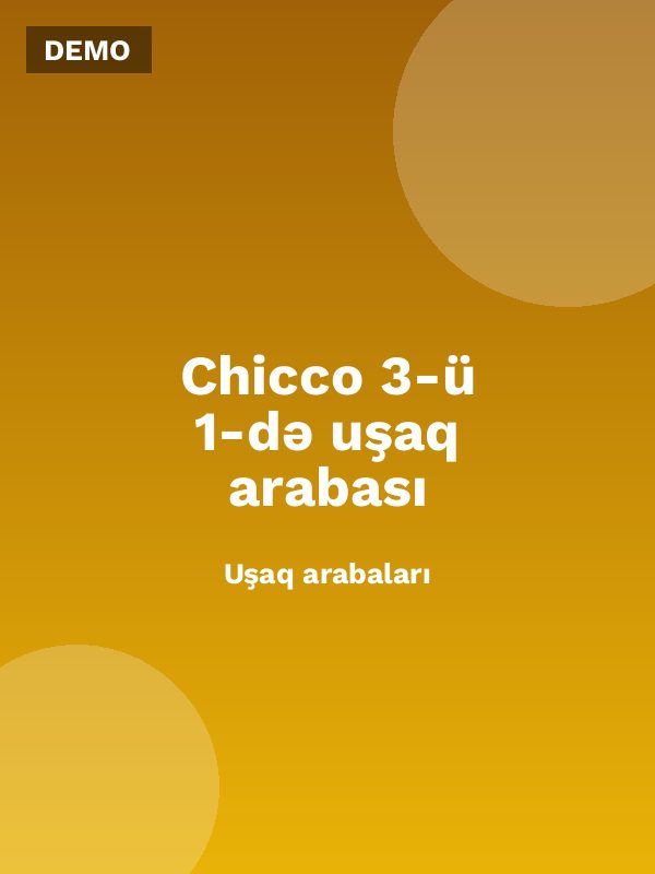 Chicco 3-ü 1-də uşaq arabası