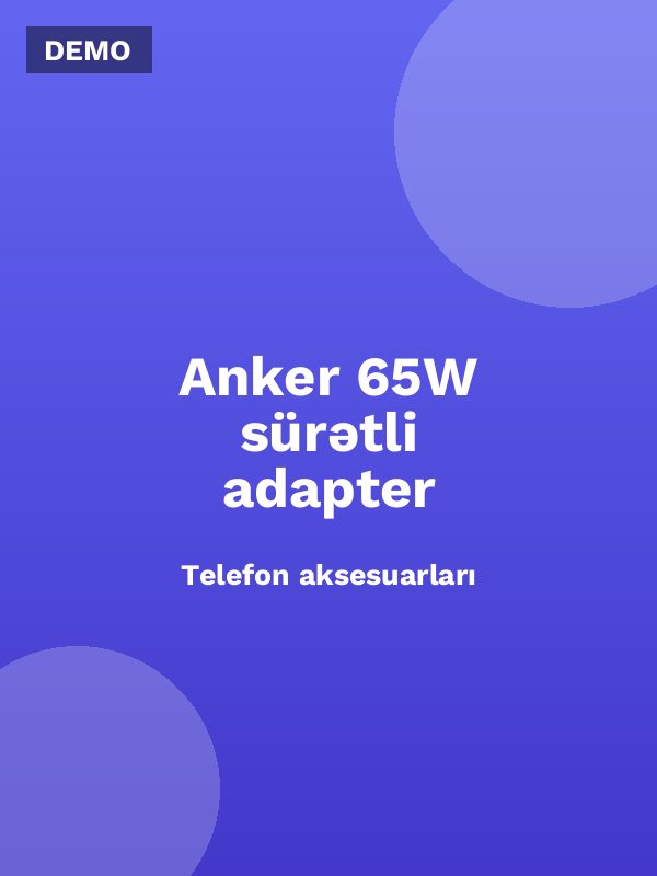 Anker 65W sürətli adapter