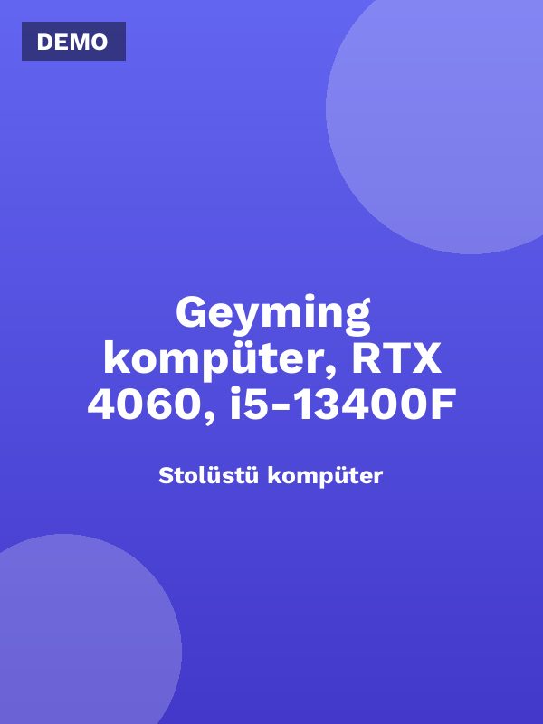 Geyming kompüter, RTX 4060, i5-13400F