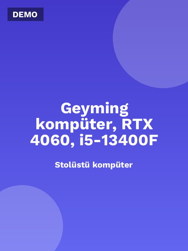 Geyming kompüter, RTX 4060, i5-13400F