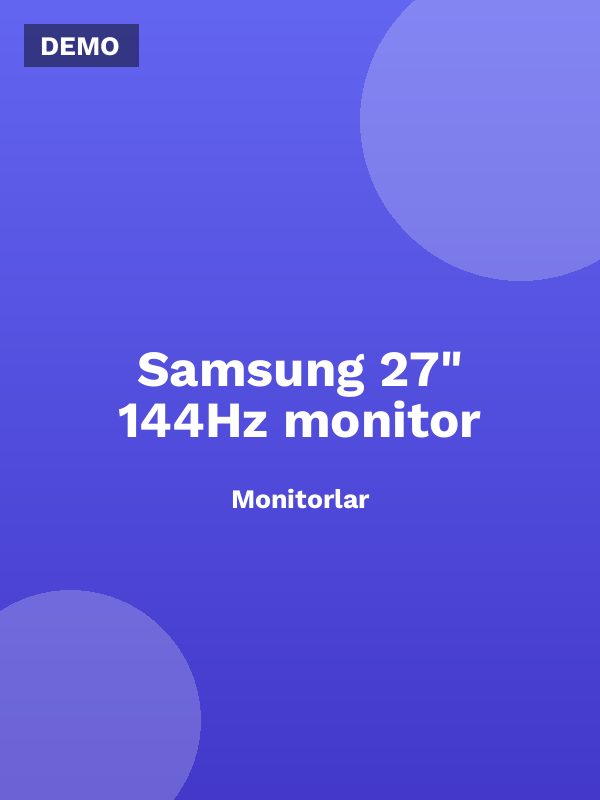 Samsung 27" 144Hz monitor