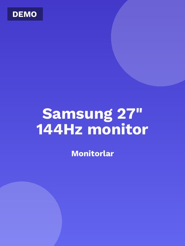 Samsung 27" 144Hz monitor