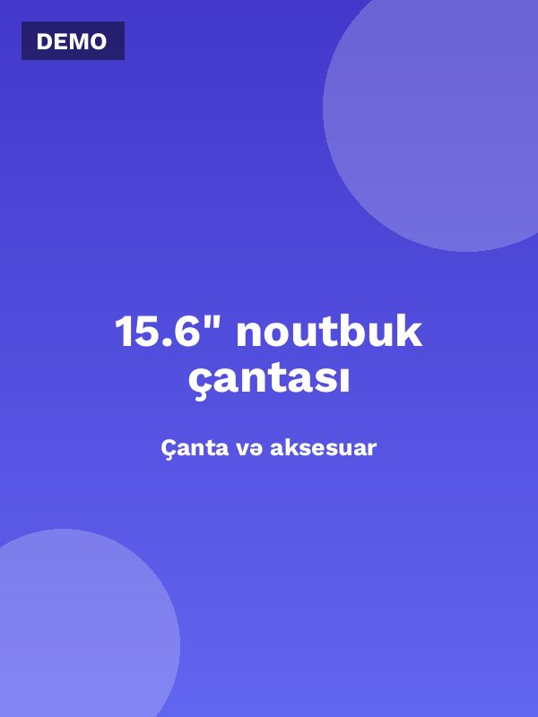 15.6" noutbuk çantası