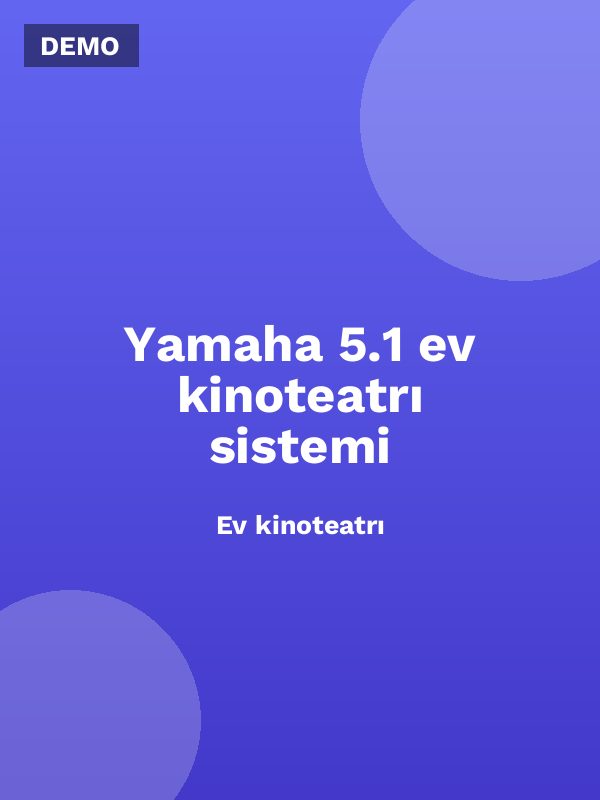 Yamaha 5.1 ev kinoteatrı sistemi