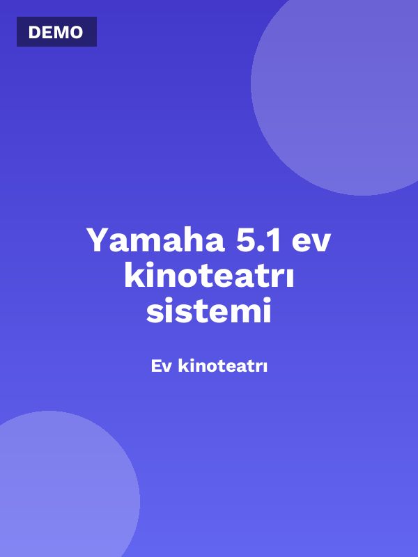 Yamaha 5.1 ev kinoteatrı sistemi