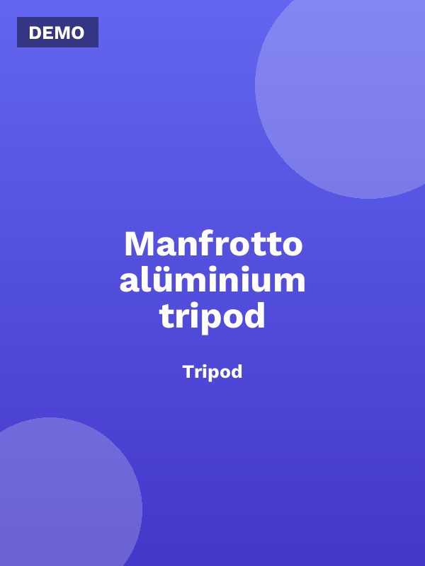 Manfrotto alüminium tripod