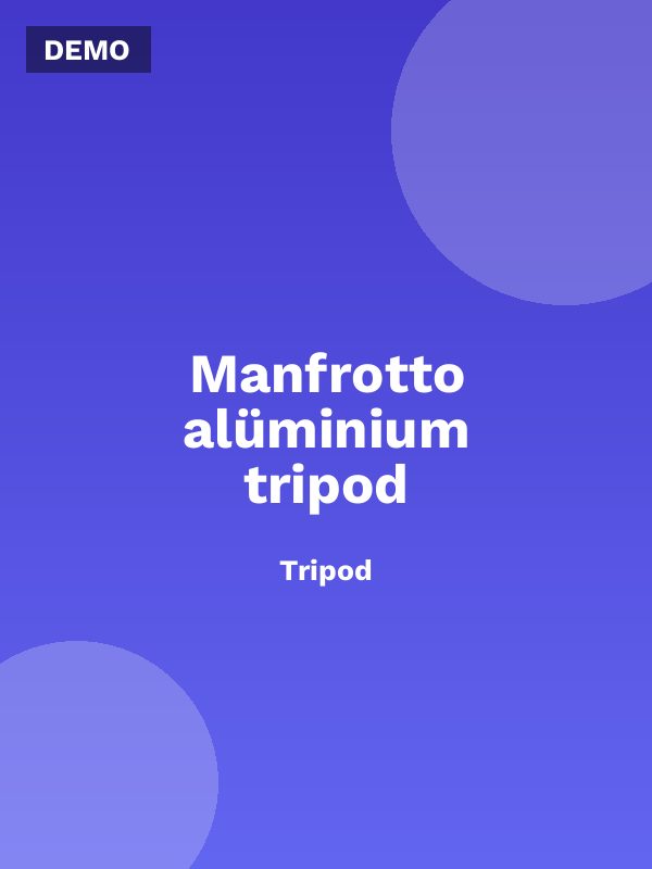 Manfrotto alüminium tripod