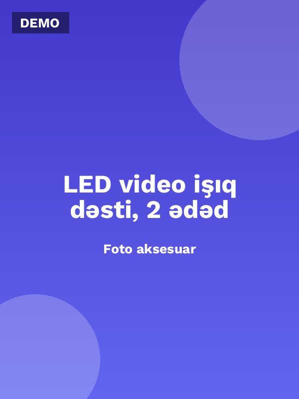 LED video işıq dəsti, 2 ədəd