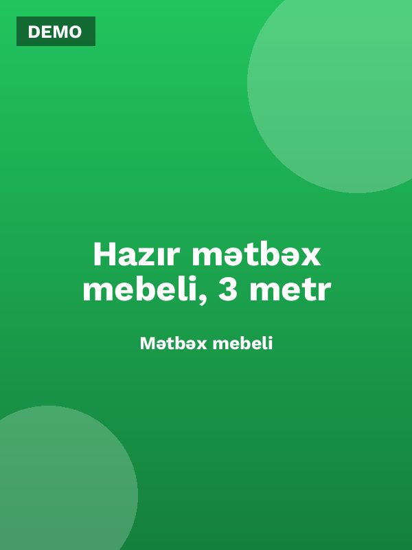 Hazır mətbəx mebeli, 3 metr