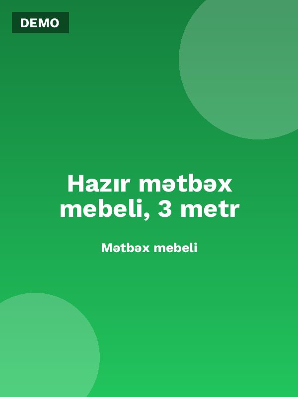 Hazır mətbəx mebeli, 3 metr