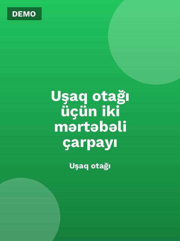 Uşaq otağı üçün iki mərtəbəli çarpayı