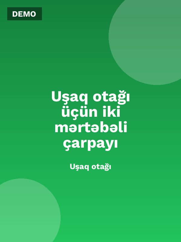 Uşaq otağı üçün iki mərtəbəli çarpayı