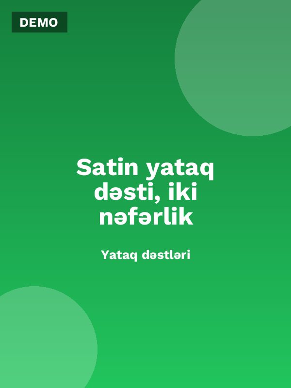 Satin yataq dəsti, iki nəfərlik