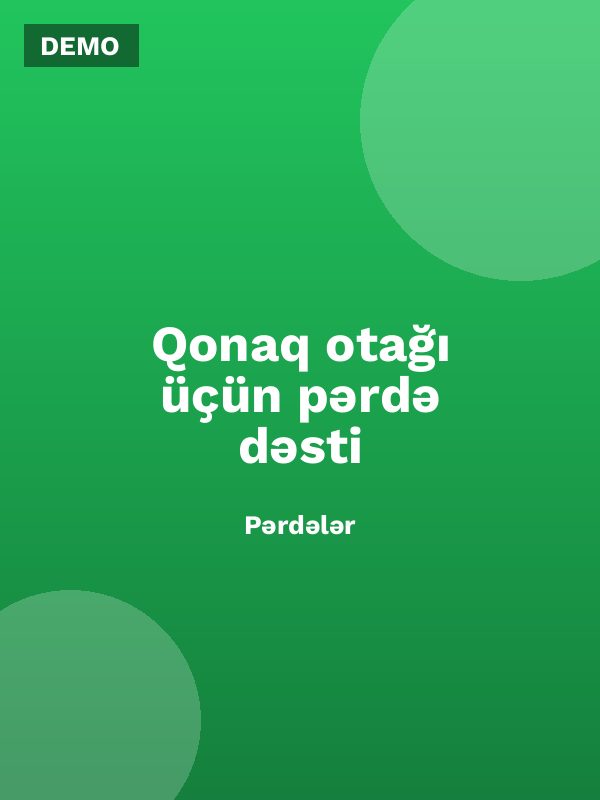Qonaq otağı üçün pərdə dəsti