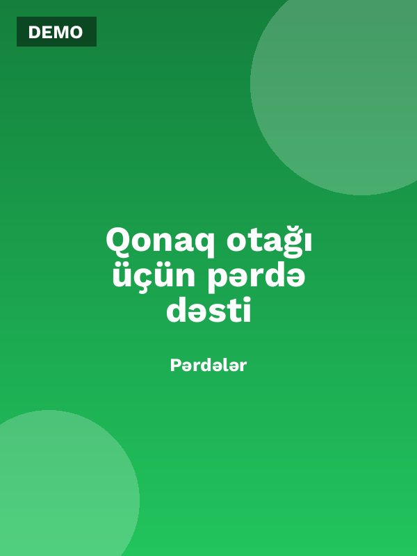 Qonaq otağı üçün pərdə dəsti