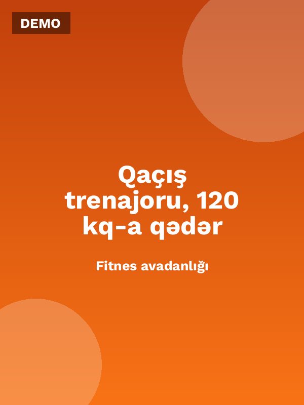 Qaçış trenajoru, 120 kq-a qədər
