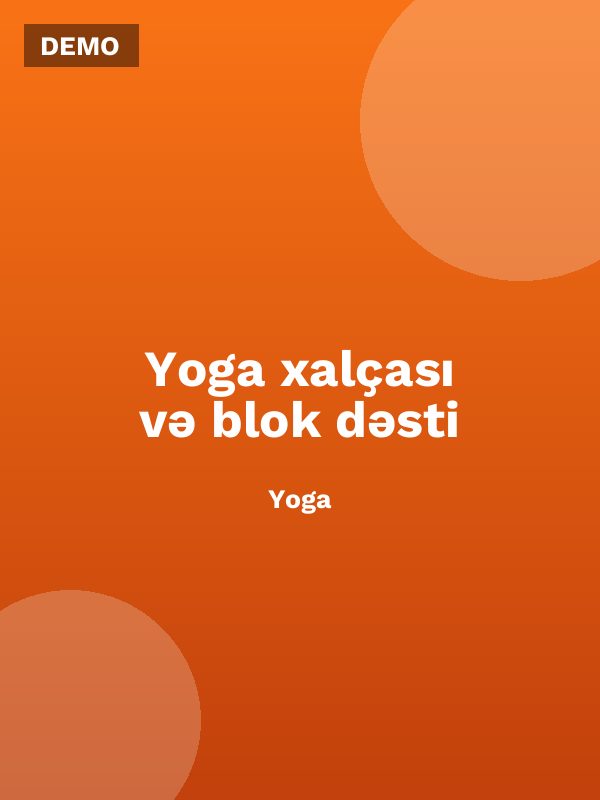 Yoga xalçası və blok dəsti