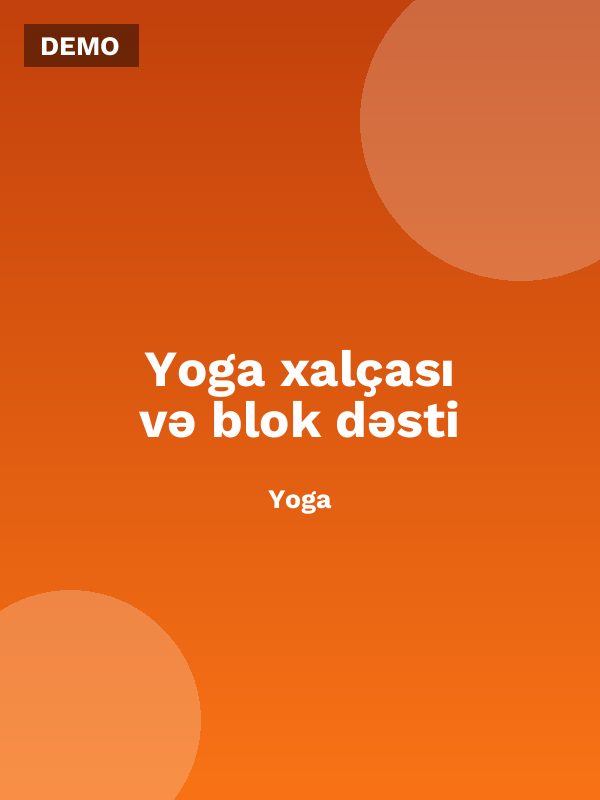 Yoga xalçası və blok dəsti