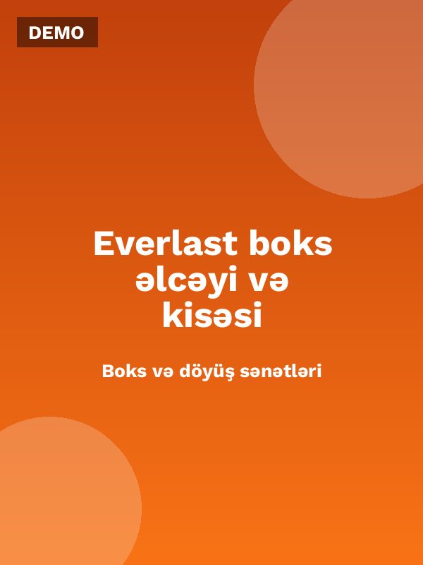 Everlast boks əlcəyi və kisəsi