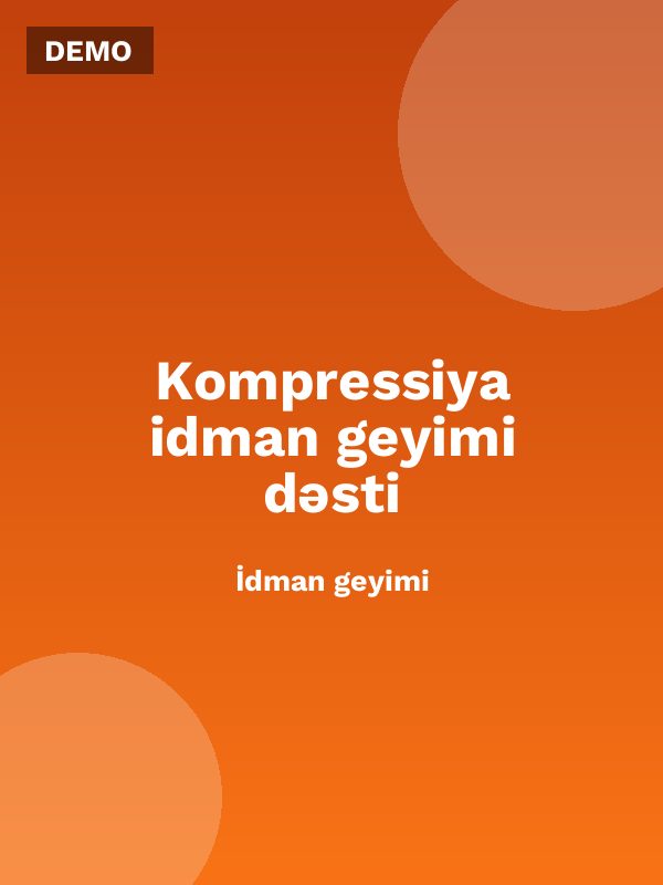 Kompressiya idman geyimi dəsti