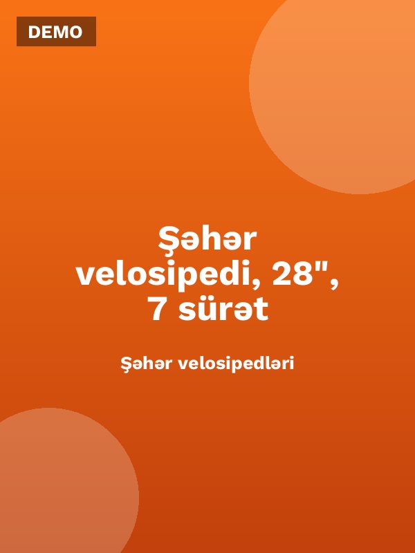 Şəhər velosipedi, 28", 7 sürət