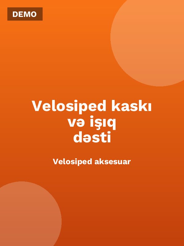 Velosiped kaskı və işıq dəsti