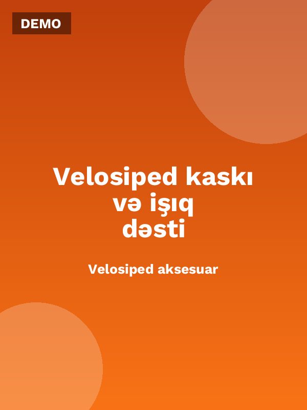 Velosiped kaskı və işıq dəsti