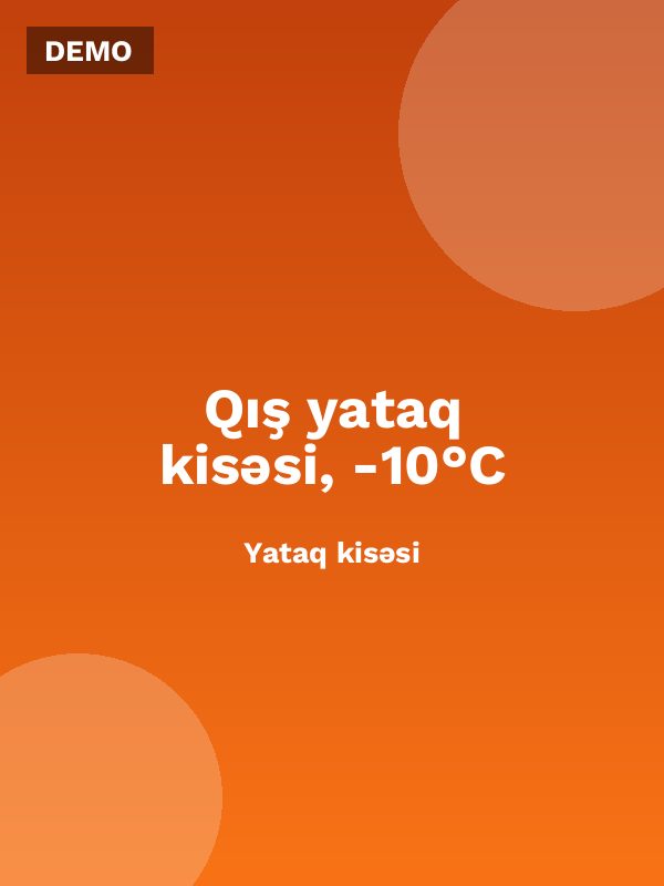 Qış yataq kisəsi, -10°C