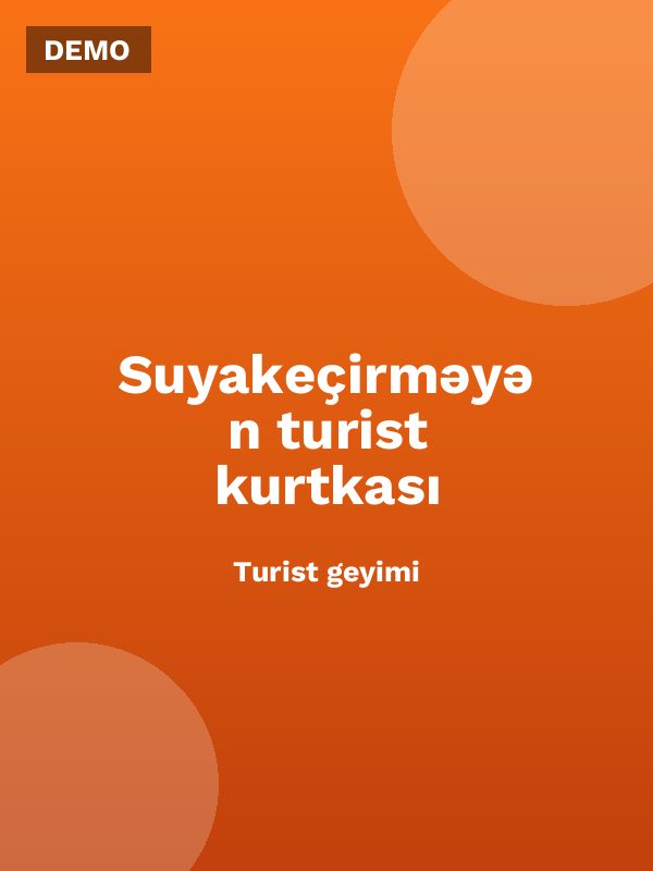 Suyakeçirməyən turist kurtkası