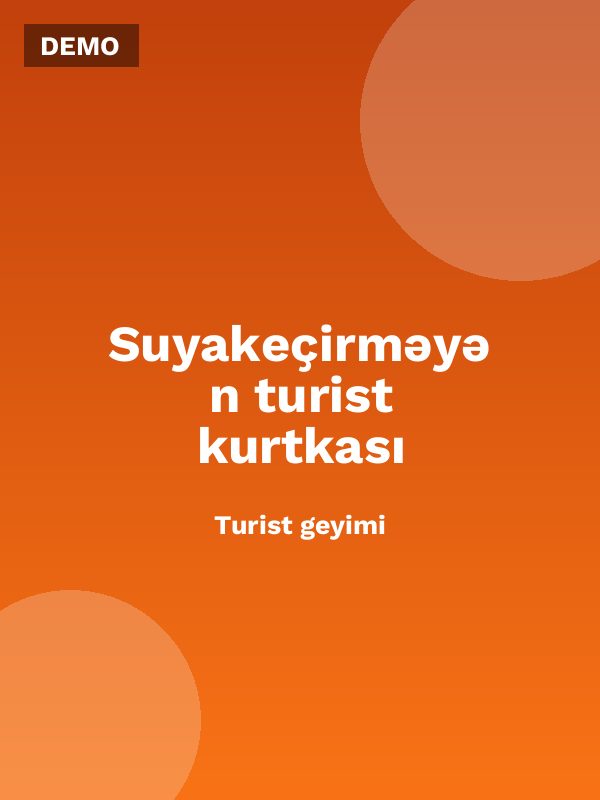 Suyakeçirməyən turist kurtkası