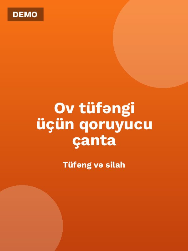 Ov tüfəngi üçün qoruyucu çanta