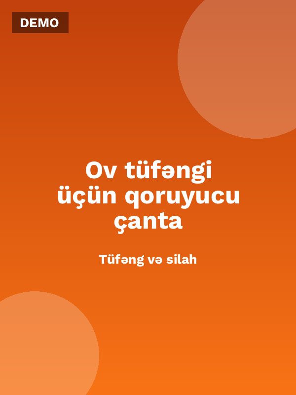 Ov tüfəngi üçün qoruyucu çanta