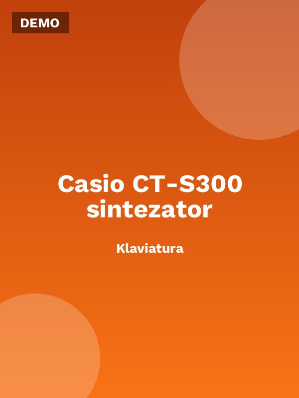 Casio CT-S300 sintezator