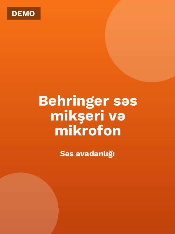 Behringer səs mikşeri və mikrofon