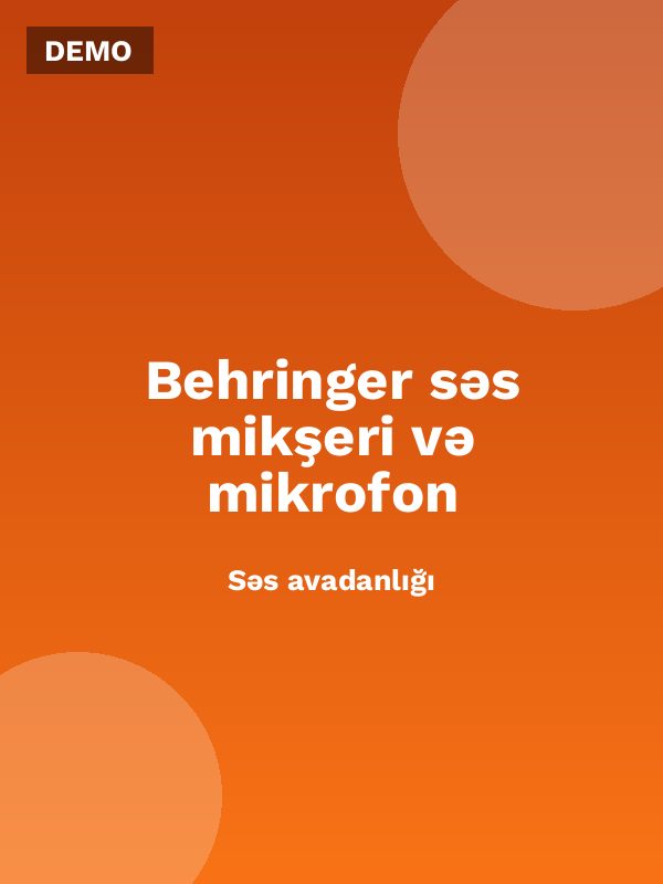 Behringer səs mikşeri və mikrofon