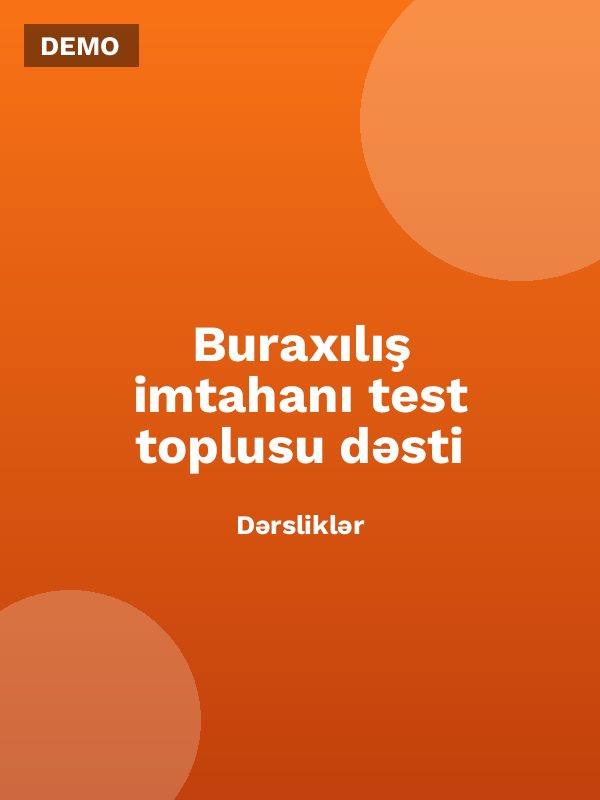 Buraxılış imtahanı test toplusu dəsti