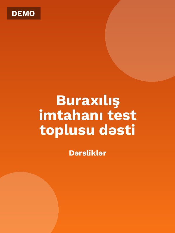 Buraxılış imtahanı test toplusu dəsti