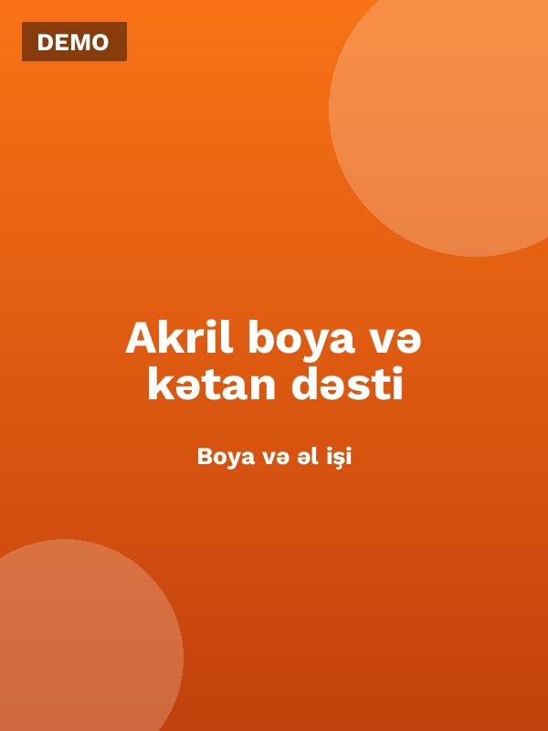 Akril boya və kətan dəsti