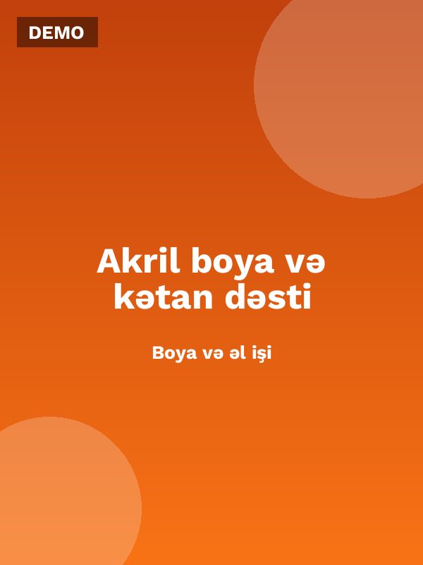 Akril boya və kətan dəsti